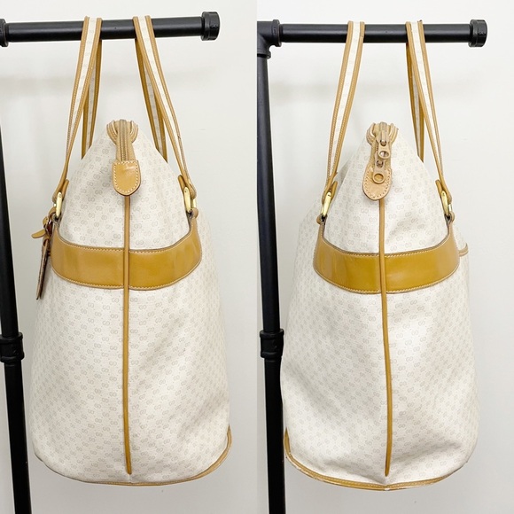 Gucci 70s Weekender Large Bag Micro Monogram Cream Tan - Picture 2 of 16